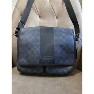 Vintage Coach Heritage Stripe Messenger Bag EUC